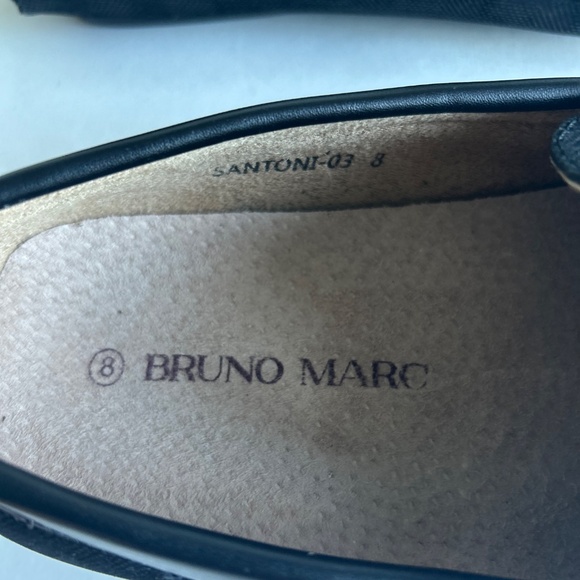 Men’s New Bruno Marc Black Waterproof Fabric Leather Driver Loafers size 8 - Picture 6 of 16